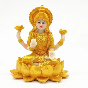 Статуя Лакшми из смолы, скульптура индуистского бога, Индийский Бог, домашний офисный храм, статуи индуистской богини лорда Лакшми