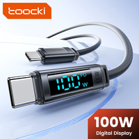 Cargador Rápido Toocki Mejorado de 100W, Material de Silicona Suave, Chip Inteligente E-Marker para un Rápido Reabastecimiento de Batería en Movimiento