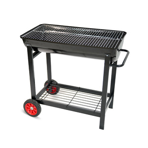 Rust Proof Enamel Barbecue Grill 88x47x76cm Trolley Outdoor Patio Camping Use - Product Image 2