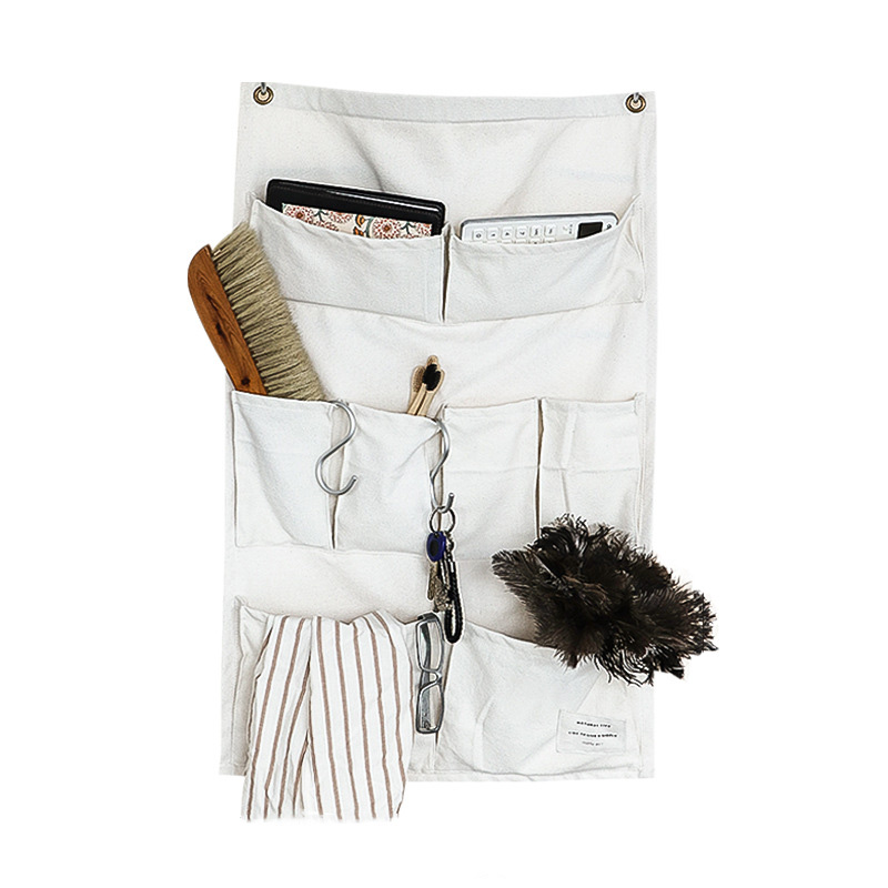 Kunden spezifische Gittermuster Baumwoll taschen Tr zurck Lagerung  Organizer Stoff Wandbehang Aufbewahrung taschen Einkaufstaschen Produkt|  Alibaba.com