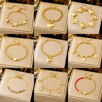 Bracelet de mode géométrique en or polyvalent, style Ins, bijoux légers et luxueux, simple, nouveau, en acier titane non décolorant pour femmes