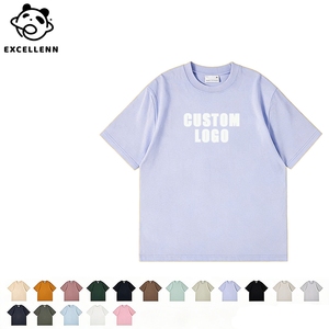 240g 40s Double-Yarn Pure Cotton Loose Fit Vintage Drop-Shoulder <strong>T</strong>-<strong>Shirt</strong> Blank Solid Color Crew Neck Embroidered/Printed TShirt - Product Image 6