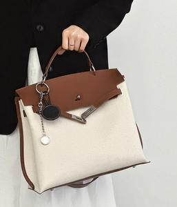 Custom Wholesale OEM 2025 NEW Design Lady Casual Fashion Handbags Sling Canvas Genuine Leather Shoulder Crossbody <strong>Bag</strong> for Women - Product Image 2