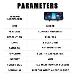 Autoradio 12,3 pouces pour BMW X5 F15 2014-2017 Android 13 Écran tactile GPS Navigation Stéréo Lecteur multimédia vidéo Auto - Product Image 6