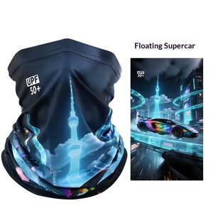 Cagoule multifonctionnelle en soie glacée, masque magique, foulard pour hommes et femmes, protection solaire, cache-cou coupe-vent, écharpe carrée - Product Image 6