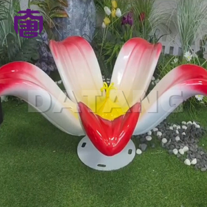 Lampes LED en forme de fleur en résine et fibre de verre, charmantes, pour décorations de mariage, paysages de fêtes et jardins. - Product Image 5