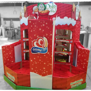 Tùy chỉnh bán lẻ điểm bán các tông thực phẩm ăn nhẹ giấy carton hiển thị giá đứng các tông Cây giáng sinh <span class=keywords><strong>Pallet</strong></span> hiển thị - Product Image 5