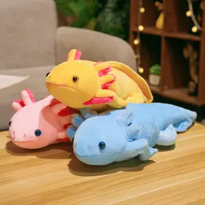 Promocional al por mayor personalizado realista lindo suave peluche Axolotl animales de peluche decoraciones para el hogar juguetes para niños