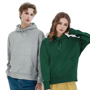 Großhandel Fabrik Baumwolle Unisex Männer Frauen schlichte lässige OEM Logo benutzer definierte Sport Pullover Kapuze Sweatshirt Hoodies Hoodie