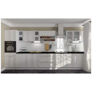 Планета Современная Белая кухня легко очищается HPL ламинат тушки сбивать кухонные шкафы - Product Image 1