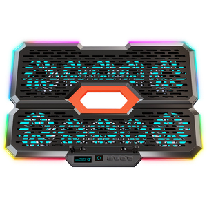 <span class=keywords><strong>Refroidisseur</strong></span> d'ordinateur <span class=keywords><strong>portable</strong></span> <span class=keywords><strong>portable</strong></span> ultra-plat avec écran LED RGB, 10 ventilateurs silencieux, pour ordinateur <span class=keywords><strong>portable</strong></span> de jeu 17 <span class=keywords><strong>pouces</strong></span> - Product Image 3