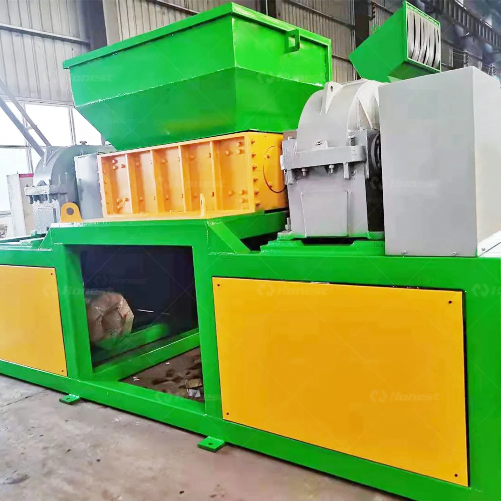 Double Shaft Scrap Metal Shredder Garbage Shredding Machine Waste Rubber Motorcycle Bike Frame Tire Shredder