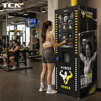 Máquina Expendedora de Batidos de Proteínas Comerciales TCN, Dispensador de Bebidas para Gimnasios de Autoservicio, Pago con Billetes, Monedas y Tarjetas, Pantalla Táctil