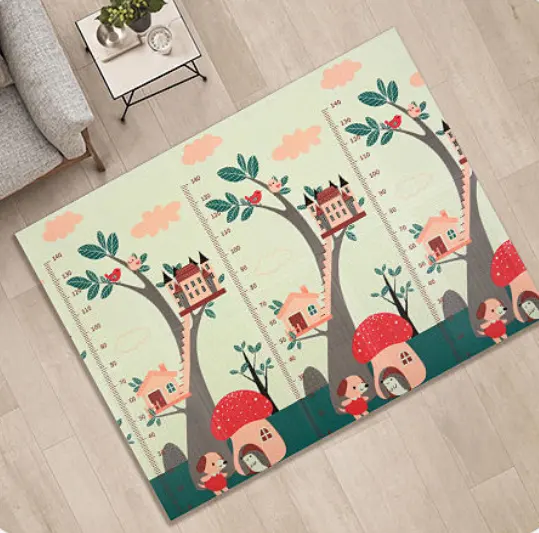 Tapis de jeu des deux côtés pour bébé, tapis éducatif doux pour enfant