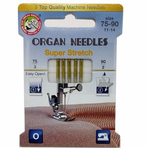 Organ Needles Super Stretch 75-90 Size 11-14 Mixed Pack <b>Sewing</b> Machine Needles - Product Image 2