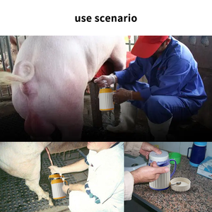 Musyder ODM, borde antideslizante roscado, Copa colectora de semen de acero inoxidable para cerdos, temperatura constante de 37 ℃ durante 2 horas, se adapta a bolsas York 1L - Product Image 2