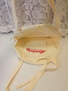 Grand sac fourre-tout en toile de coton, forme ronde, écologique et durable, tissu lourd de 16 oz avec votre logo, toile circulaire personnalisée - Product Image 3