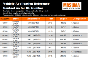 โช้คอัพหลังรถยนต์เคลือบไฟฟ้า G2038 MASUMA สำหรับ <span class=keywords><strong>TOYOTA</strong></span> <span class=keywords><strong>AURIS</strong></span> 48510-0D490 - Product Image 3