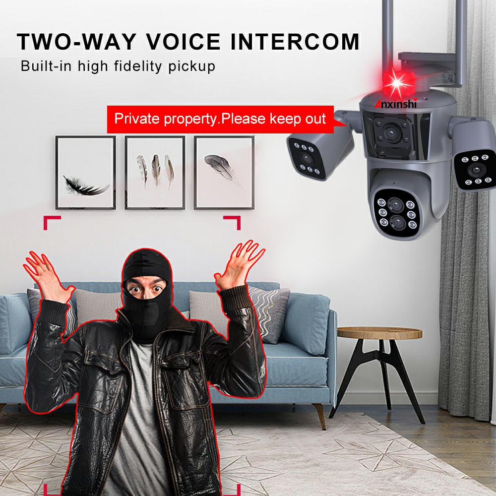 1080P Telecamera outdoor wifi esterno con Visione Notturna a Colori Au