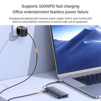 Adaptor Multiport Tipe C Hub Docking Station USB C Hub 10 in 1 Adaptor USB C Hub