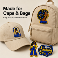 Set de Parches Bordados Personalizados con Inspiración Religiosa para Chicas Negras, para Gorras, Mochilas, Chaquetas, Regalos de Boutique y Artículos para Eventos