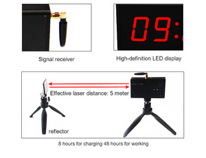 Système de chronométrage pour athlètes, affichage électronique LED sportif professionnel, étanche, pour la course à pied, l'entraînement de vitesse, la piste et le terrain, chronomètre laser - Product Image 5