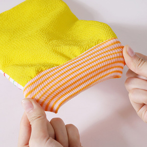 Double Sided Bath Scrub Gloves Rayon <b>Material</b> Coarse And Fine Exfoliating Tool For Adults - Product Image 3