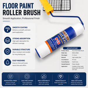Professional Floor <b>Paint</b> <b>Roller</b> Brush Tool for Epoxy Polyurethane Floor Coating Application - Product Image 4