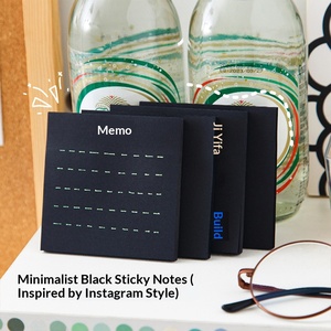 Blocs-notes adhésifs créatifs Black Label, esthétiques, détachables et réutilisables pour les étudiants, vente en gros - Product Image 4