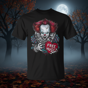 Camiseta con personaje de terror de Halloween, payaso aterrador, Free Hugs, San Valentín - Product Image 3