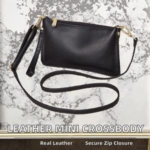 2025 Women's Genuine Leather Clutch Handbag New Trend Fashion Mini Crossbody <b>Bag</b> Zipper Closure Soft Simple Style Polyester - Product Image 2