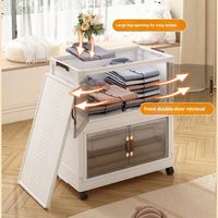 Armoire de rangement pliable à plat, design compact, armoire à chaussures pliable