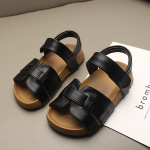 Summer Outdoor Cork Slippers Design Child Size 26-36 Student Beach Sandals <b>Clogs</b> Shoes for Boy and Girl - Product Image 3