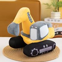 Nouvelle Peluche Excavatrice Créative en Forme de Dessin Animé, Coussin Doux et Jouet Rembourré pour Garçons, Poupée Confort pour Enfants, Cadeau d'Anniversaire, Vente en Gros