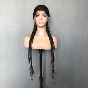 Perruque complète en dentelle, cheveux naturels, double trame, dreadlocks africaines entièrement tressées à la main, peuvent être allongées, <span class=keywords><strong>tresses</strong></span> Viking - Product Image 2