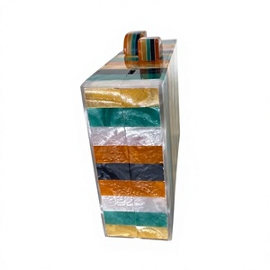 Joyas de resina con patrón de madera, artesanías artísticas de resina para el hogar, bolso de resina para decoración del hogar, bolso de resina con patrón de madera - Product Image 1