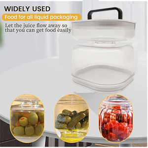 Wholesale Cross Border New Kitchen Wet Dry Separation Hourglass Jar Plastic Container for Food <b>Storage</b> & Kimchi Pickle - Product Image 5