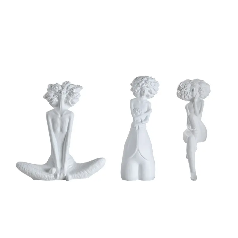 Nouveau Design créatif mode personnages en résine Statue décorations de noël moules en résine artisanat