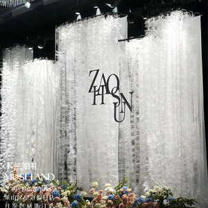 Cortina de Cristal Blanco de Lujo LANJO, Telón de Fondo para Bodas, Personalizable, Decoración Romántica Circular para Escenario de Boda y Fotografía - Product Image 2