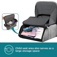 Siège rehausseur portable 2 en 1 pour bébé, sac à langer pour tout-petits, sac à dos avec siège rehausseur, siège rehausseur de voyage pour maman