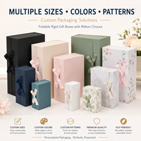 Boîte cadeau en papier personnalisée OEM, boîte d'emballage pliable écologique pour les fêtes, les mariages et les anniversaires