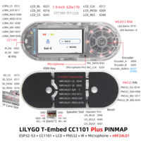 Placa de Desarrollo LILYGO T-Embed CC1101 ESP32-S3 Transceptor RF Sub-1 GHz de Baja Potencia Módulo NFC PN532 NRF24L01 1300mAh