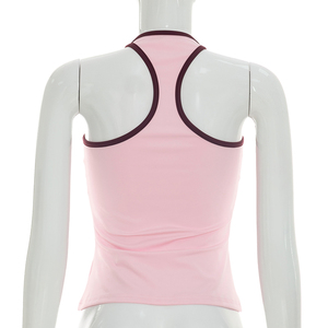 Viviblook Y26TP188 Top sin mangas de verano para mujer, nuevo chaleco sexy con bloques de color, camiseta sin mangas informal - Product Image 4