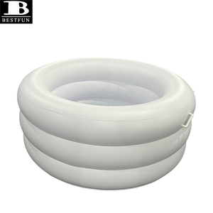 Piscine de naissance gonflable blanche en PVC épaissie avec poignées baignoire <span class=keywords><strong>d</strong></span>'accouchement à <span class=keywords><strong>eau</strong></span> ronde gonflable intérieure pour usage domestique ou clinique - Product Image 2