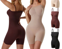 Culotte gainante une pièce sans couture en nylon pour femme, taille haute, effet ventre plat et rehaussement des fesses, pour grandes tailles