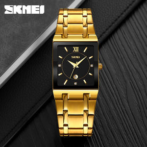 SKMEI 9263 esfera cuadrada Compras en línea Alta calidad Hombre Relojes 3atm Sr626sw Oem Relojes de acero inoxidable OEM - Product Image 3