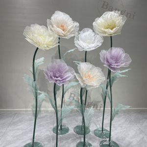 Flores Gigantes de Amapola de Organza de Seda Artificial, Color y Tamaño Personalizables, para Bodas Románticas, Día de la Madre, Navidad, Decoración del Hogar y Escaparates - Product Image 4