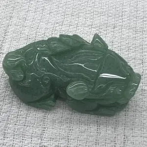 Real Natural Gemstone figurine Healing Stone Customized High Quality Hand Carved Mythical Pixiu For Fortune