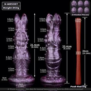 Dildo de Fantasía con Ovipositor y 6 Huevos, Tapón Anal, Masturbador Femenino, Estimulación Vaginal, Juguete Sexual para Parejas - Product Image 6
