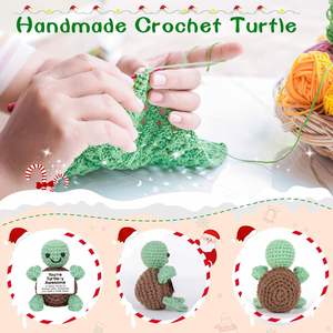 Cadeaux faits main en fil de laine, motifs animaux tortue, émotionnels et positifs, modernes, pour Noël, la Saint-Valentin, Pâques, anniversaires, pour femmes, hommes, enfants - Product Image 3